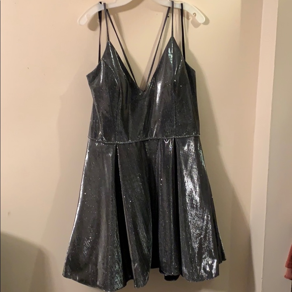 Sparkling silver homecoming dress